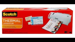 Scotch Thermal Laminator TL902 AND Amazon Basics Thermal Pouches [upl. by Loreen]