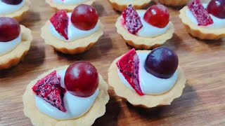 Mini Fruit Tart Recipe  Cutest and tastiest fruit tart [upl. by Polinski]