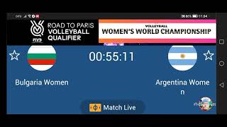 BULGARIA VS ARGENTINA  FIVB ROAD TO PARIS VOLLEYBALL QUALIFIER 2023 WOMEN [upl. by Hpesoj]