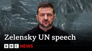 Zelensky says Putin is planning nuclear plant attacks  BBC News [upl. by Lotsirhc750]