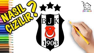 Nasıl Çizilir  BJK Beşiktaş  Logosu  Resim Çizme  ÇİZİM OKULU [upl. by Waddle]