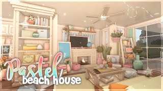 bloxburg   Pastel Beach House  357k  manglo [upl. by Ihsar]