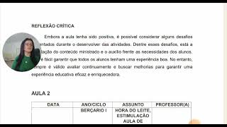 Explicação sobre o relatório de estágio Uninove pedagogia ead10 estágio [upl. by Aerdnad]