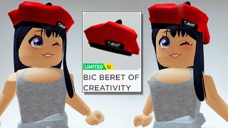 EASY GET THIS FREE RED BERET HAT ITEM NOW 😍 ROBLOX [upl. by Kushner]