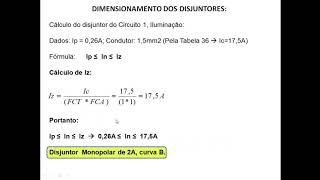 Aula 06 Dimensionamento de Disjuntores [upl. by Inna683]