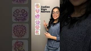 Zodiac Sign Names amp Pronunciation  English Vocabulary zodiacsigns pronunciation ananya learnex [upl. by Haywood]