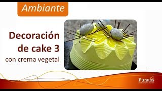 Decoración de cake 3 con crema [upl. by Ellevehs]