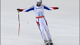 Vincent GauthierManuel  Mens downhill standing  Alpine skiing  Sochi 2014 Paralympics [upl. by Niwred]