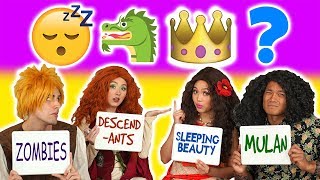 MOANA VS MERIDA Guess the Movie Challenge from Emojis With Maui and Dingwall Totally TV Parody [upl. by Lacym]