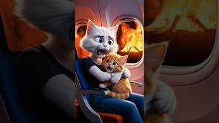 Kitten family suffered a plane crash kitten cat cartoon kitty plane [upl. by Joanna]