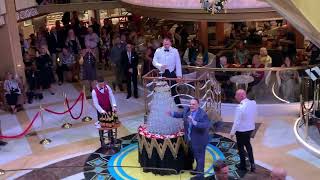 Champagne Fountain on the Enchanted Princess with the Captain and Officers [upl. by Meelak869]