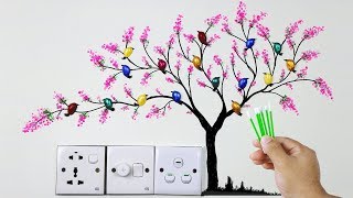 Best wall decoration 👌 ideas  wall art tree design ideas [upl. by Parent]