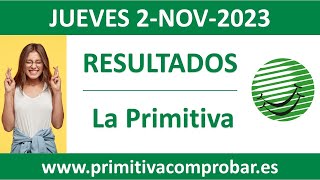 Resultado del sorteo La Primitiva del jueves 2 de noviembre de 2023 [upl. by Anala592]