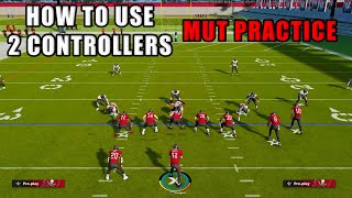 How To Use 2 Controllers In MUT Practice Mode  Madden 23 [upl. by Lesab]