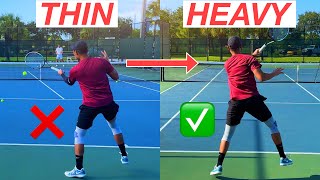 How to Hit a Heavy Topspin Forehand  Tennis Lesson with 45 NTRP Student Alec [upl. by Alene]