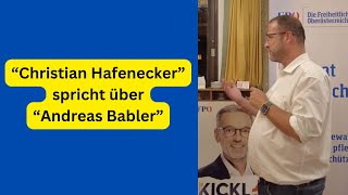 Christian Hafenecker äußert sich über Andreas Babler [upl. by Adnilre]