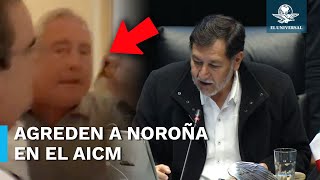 Senado denuncia a agresor de Fernández Noroña en el AICM [upl. by Peyton]