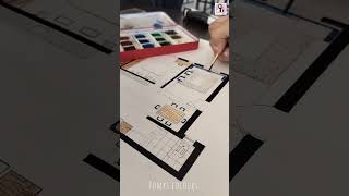 Painting a floor plan ytshortsindia architecturestudent architecture floorplan art [upl. by Odicalp]