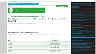 Résultats du concours dentrée en 6e Session 2023  Collège Jean Tabi  Yaoundé [upl. by Eceeryt]