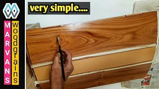 Wood Graining TechniqueHow To Draw Teak Wood Grains [upl. by Alejoa]