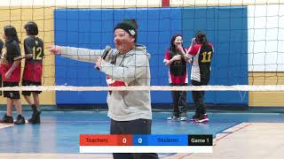 Wapanohk Teachers vs Students Volleyball [upl. by Ybroc]