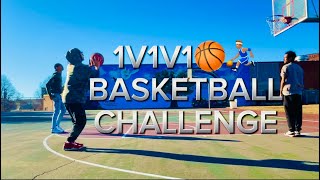 The Ultimate 1V1V1 Basketball Challenge [upl. by Ardnoet]