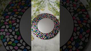 creative mirror mosaic🫶 diy wall mirrorcraftideas mirrordecor wallmirror diy artandcraft [upl. by Lunseth]