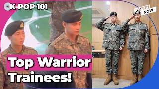 BTS RM and V finish basic military training as exemplary trainees [upl. by Valeta]