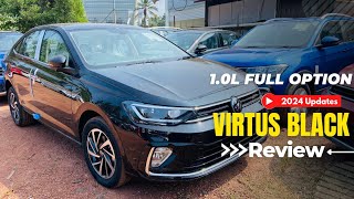 Volkswagen Virtus Topline Black 2024  Detailed Malayalam review [upl. by Imis462]