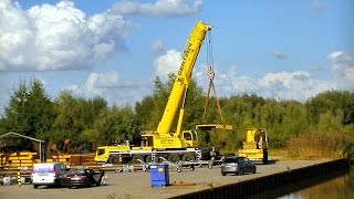 Abrüsten und Abfahrt Autokran Liebherr LTM 122052  Crane Liebherr LTM 122052 [upl. by Anais]