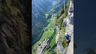 🇨🇭 Murren’s Via Ferrata in the Swiss Alps viaferrata SwissNatureLife [upl. by Atnod]