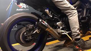 YAMAHA MT09 DECAT EXHAUST SYSTEM  AUSTIN RACING [upl. by Rodd]