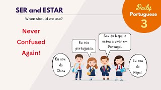 SER and ESTAR verbs with Continuous action  Make it Easy  Daily Portuguese 3 [upl. by Raynard]