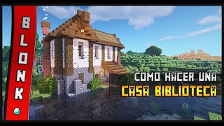 Como Construir Una Bonita Casa De Libros En Minecraft 116  Para Aldeano Bibliotecario [upl. by Awhsoj]