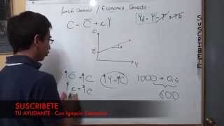 Análisis Función Consumo  Economía Cerrada Sin Gobierno [upl. by Nnylorac]
