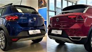 New Volkswagen TROC 2023 vs New Dacia SANDERO Stepway 2022 Comparison by Supergimm [upl. by Gower]