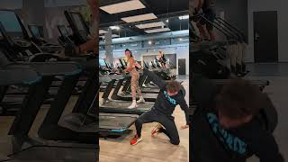 He will never use a treadmill again 🤯 comedy funny fail mrsus patrox workout running [upl. by Yatnohs]