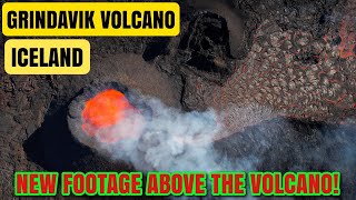 New Footage From Above The Volcano Eruption Keeps Going Iceland Eruption Grindavik April 6 2024 [upl. by Lias794]