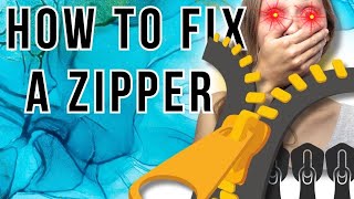 how to fix a zipper that came off track without cutting [upl. by Geier263]