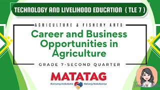 TLE 7 MATATAG CURRICULUM LESSON 2ND QTRCAREER AND BUSINESS OPPORTUNITIES IN AGRICULTURE [upl. by Pettit]