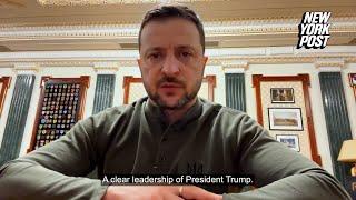 Ukrainian president Volodymyr Zelensky congratulates Donald Trump on 2024 election win [upl. by Lewison]