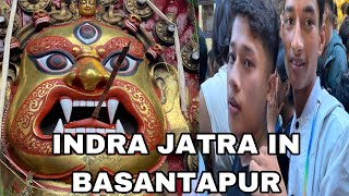 HOW DOES INDRA JATRA CELEBRATED AT BASANTAPURLAKHE DANCEDHIME DANCENIRAJ VLOGS [upl. by Monah]