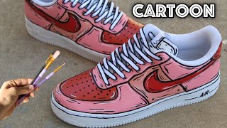 Custom CARTOON Air Force 1s [upl. by Auqeenwahs]