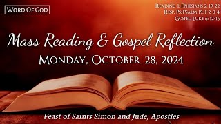 Todays Catholic Mass Readings and Gospel Reflection  Monday October 28 2024 [upl. by Ydrah295]