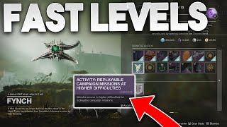 Destiny 2  How To Level Up Fynch Fast In Witch Queen [upl. by Aicac454]