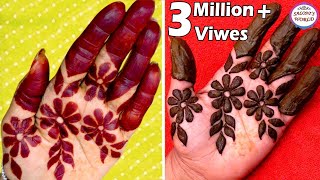 Trending Bharwa Flower Mehndi Design  Palm Henna  Arabic Henna by Jyoti Sachdeva [upl. by Nythsa]