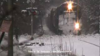 NECR amp Amtrak Trains with Fail Horns in North Amherst MA [upl. by Muir]