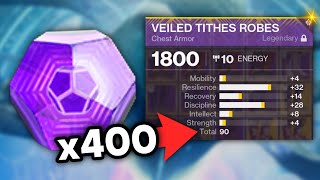 I Focused 400 Engrams for MAX STAT Armor [upl. by Ahsekel900]