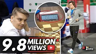 Magnus Carlsen arrives 230 mins late for a 3 minute game  World Blitz 2022 [upl. by Sunda]