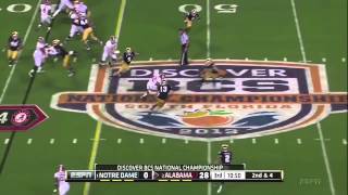 2013 BCS National Championship Game  1 Notre Dame vs 2 Alabama Highlights [upl. by Frodi]